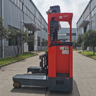 stand-on 4 way 3000kgn muti-directional four directional sideloader electric forklift for long material handling