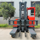 stand-on 4 way 3000kgn muti-directional four directional sideloader electric forklift for long material handling